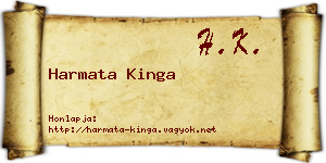 Harmata Kinga névjegykártya